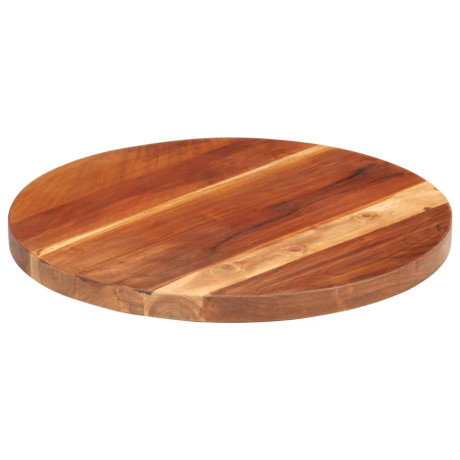 vidaXL Tafelblad rond 25-27 mm 40 cm massief acaciahout afbeelding2 - 1