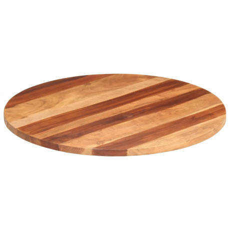 vidaXL Tafelblad rond 25-27 mm 80 cm massief acaciahout afbeelding2 - 1