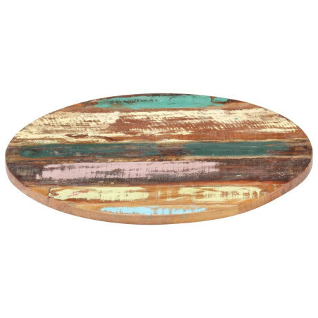 vidaXL Tafelblad rond 25-27 mm 50 cm massief gerecycled hout afbeelding2 - 1