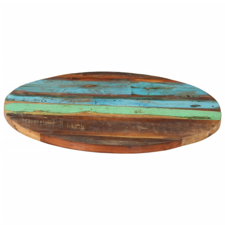 vidaXL Tafelblad rond 25-27 mm 60 cm massief gerecycled hout afbeelding2 - 1