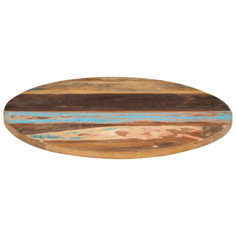 vidaXL Tafelblad rond 25-27 mm 80 cm massief gerecycled hout afbeelding2 - 1