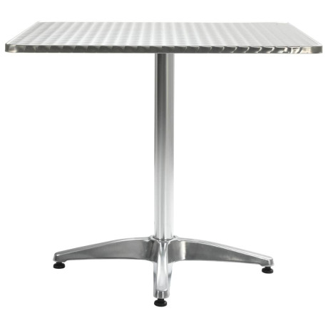 vidaXL Tuintafel 80x80x70 cm aluminium zilverkleurig afbeelding2 - 1