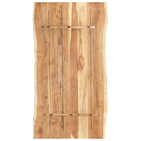 vidaXL Tafelblad 118x(50-60)x3,8 cm massief acaciahout afbeelding2 - 1