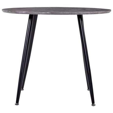 vidaXL Eettafel 90x73,5 cm MDF betonkleurig en zwart afbeelding2 - 1