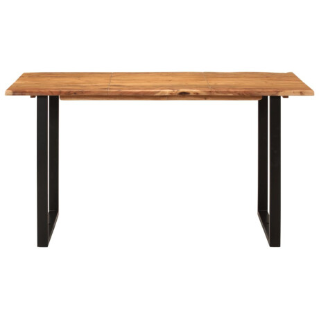 vidaXL Eettafel 140x70x76 cm massief acaciahout afbeelding2 - 1
