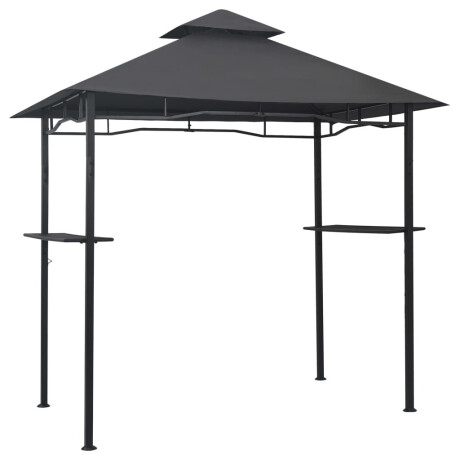 vidaXL Barbecue paviljoen 240x150x255 cm staal antraciet afbeelding2 - 1