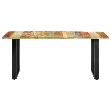 vidaXL Eettafel 180x90x76 cm massief gerecycled hout afbeelding2 - 1