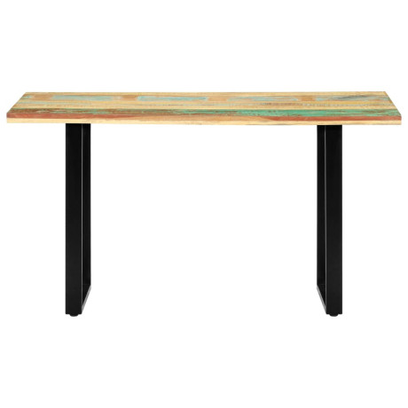 vidaXL Eettafel 140x70x76 cm massief gerecycled hout afbeelding2 - 1