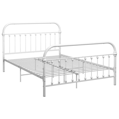 vidaXL Bedframe metaal wit 140x200 cm afbeelding2 - 1