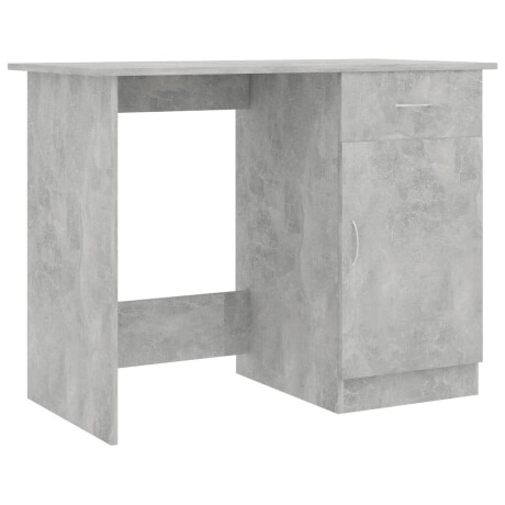 vidaXL Bureau 100x50x76 cm bewerkt hout betongrijs afbeelding2 - 1
