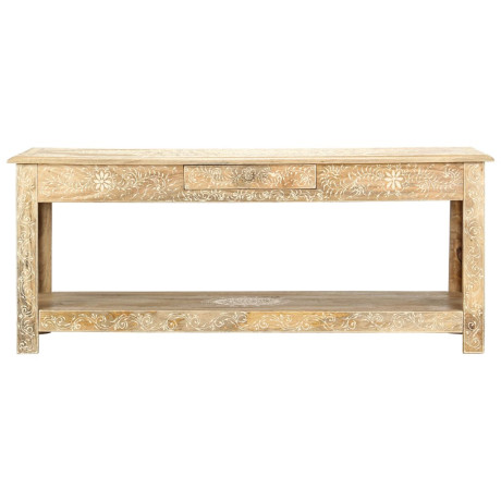 vidaXL Salontafel handgeschilderd 110x50x45 cm massief mangohout afbeelding2 - 1