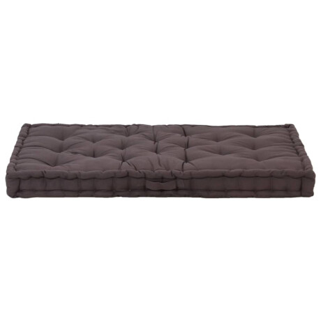 vidaXL Palletvloerkussen 120x80x10 cm katoen antraciet afbeelding2 - 1