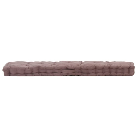 vidaXL Palletvloerkussen 120x40x7 cm katoen taupe afbeelding2 - 1