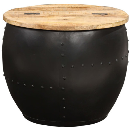 vidaXL Salontafel rond 53x43 cm massief mangohout afbeelding2 - 1