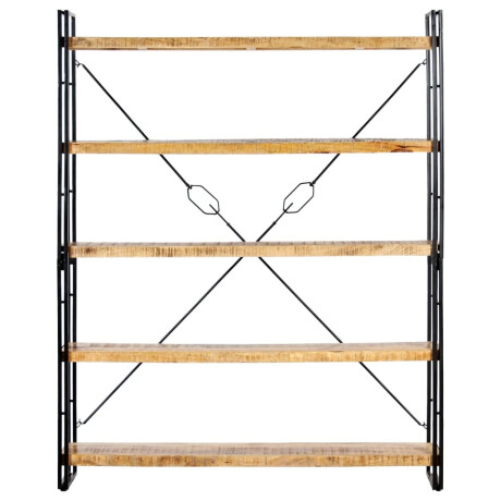 vidaXL Boekenkast met 5 schappen 140x30x180 cm massief mangohout afbeelding2 - 1