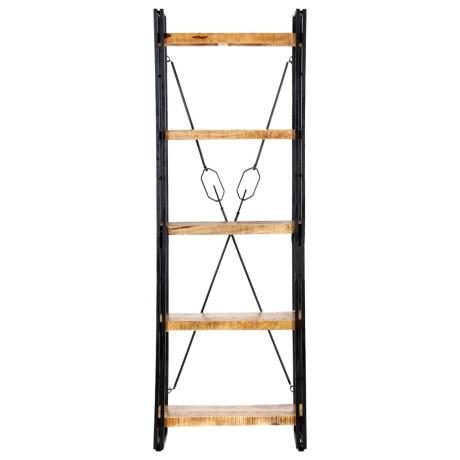 vidaXL Boekenkast met 5 schappen 60x30x180 cm massief mangohout afbeelding2 - 1
