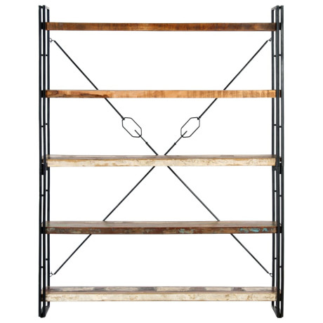 vidaXL Boekenkast met 5 schappen 140x30x180 cm massief gerecycled hout afbeelding2 - 1