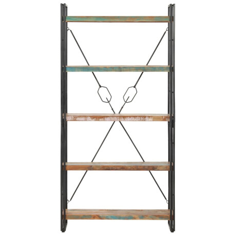 vidaXL Boekenkast met 5 schappen 90x30x180 cm massief gerecycled hout afbeelding2 - 1