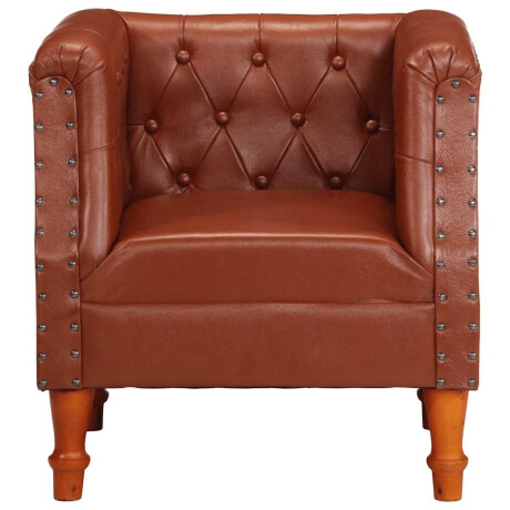 vidaXL Fauteuil echt leer bruin afbeelding2 - 1