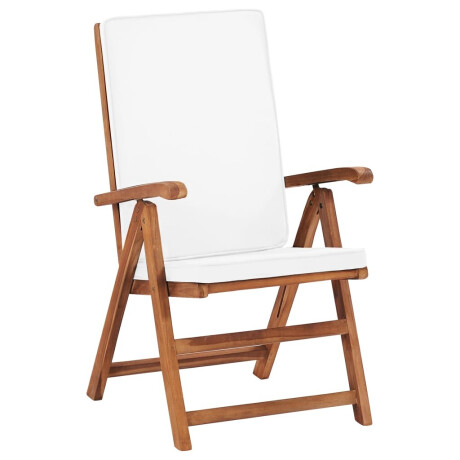 vidaXL Tuinstoelen 2 st verstelbaar met kussens massief teakhout crème afbeelding2 - 1