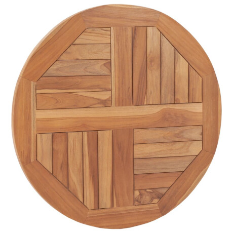 vidaXL Tafelblad rond 2,5 cm 60 cm massief teakhout afbeelding2 - 1