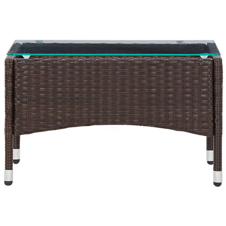 vidaXL Salontafel 60x40x36 cm poly rattan bruin afbeelding2 - 1