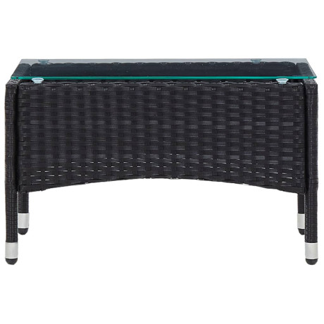 vidaXL Salontafel 60x40x36 cm poly rattan zwart afbeelding2 - 1