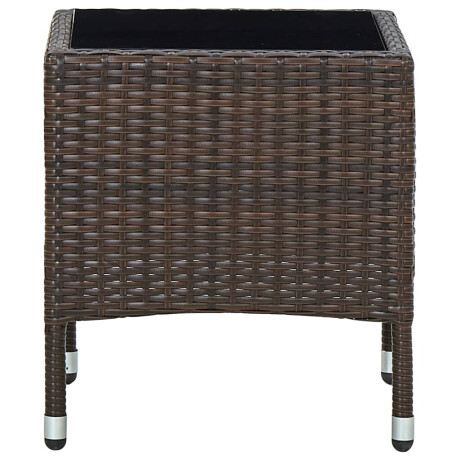 vidaXL Tuintafel 40x40x45 cm poly rattan bruin afbeelding2 - 1