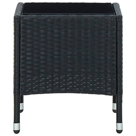 vidaXL Tuintafel 40x40x45 cm poly rattan zwart afbeelding2 - 1
