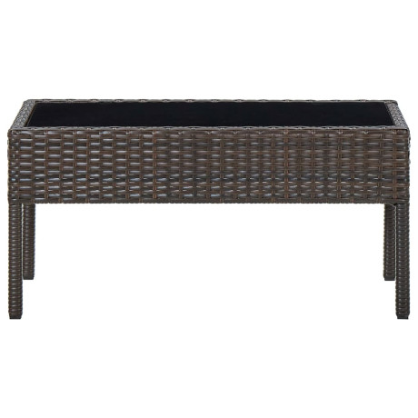 vidaXL Tuintafel 75x40x37 cm poly rattan bruin afbeelding2 - 1