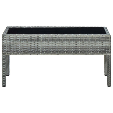 vidaXL Tuintafel 75x40x37 cm poly rattan grijs afbeelding2 - 1