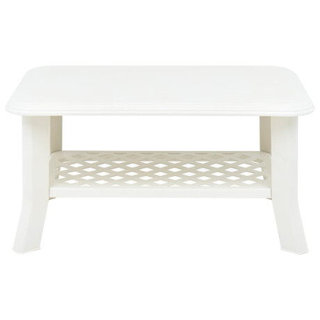 vidaXL Salontafel 90x60x46 cm kunststof wit afbeelding2 - 1