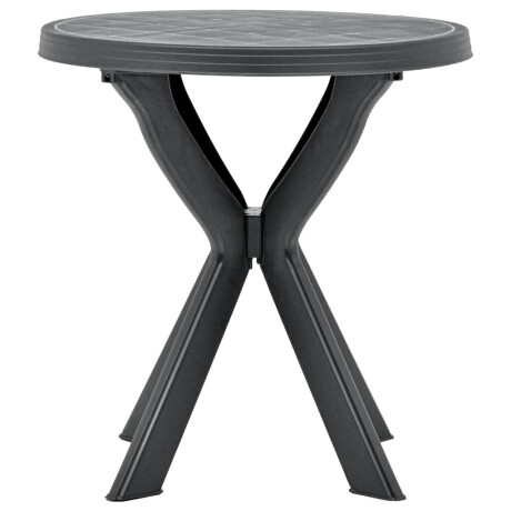 vidaXL Bistrotafel Ø70 cm kunststof antraciet afbeelding2 - 1