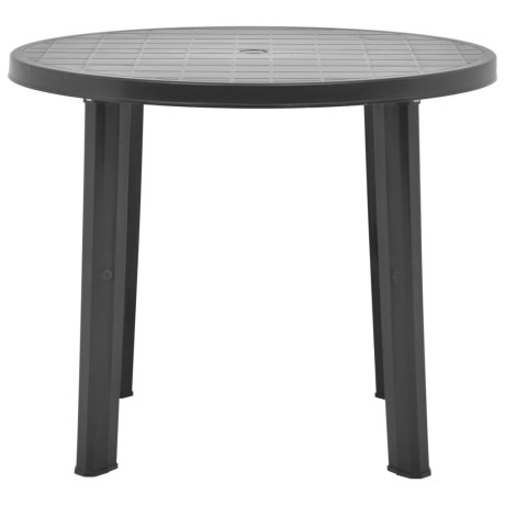 vidaXL Tuintafel 89 cm kunststof antraciet afbeelding2 - 1