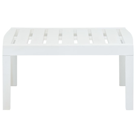 vidaXL Tuintafel 78x55x38 cm kunststof wit afbeelding2 - 1