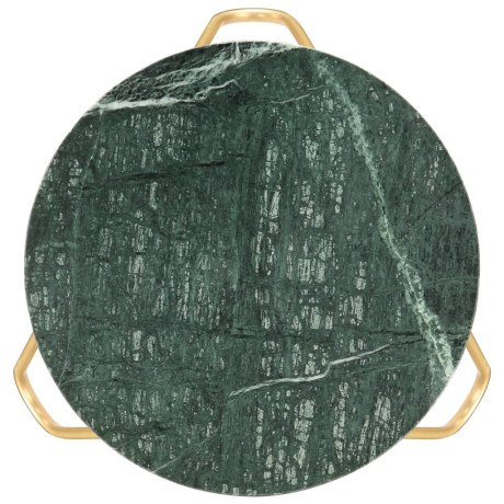 vidaXL Salontafel 40x40x40 cm echt steen met marmeren textuur groen afbeelding2 - 1