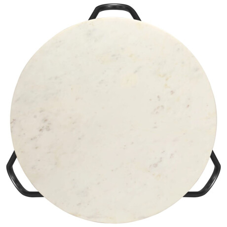 vidaXL Salontafel 65x65x42 cm echt steen met marmeren textuur wit afbeelding2 - 1