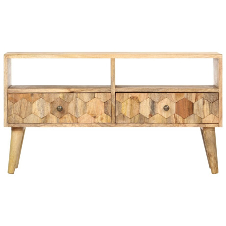 vidaXL Tv-meubel 90x30x50 cm massief mangohout afbeelding2 - 1