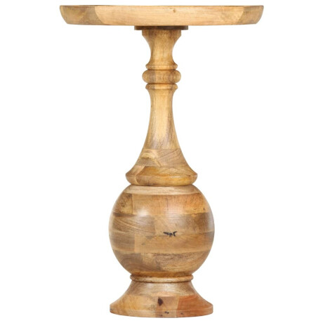 vidaXL Bijzettafel rond 43x43x66 cm massief mangohout afbeelding2 - 1
