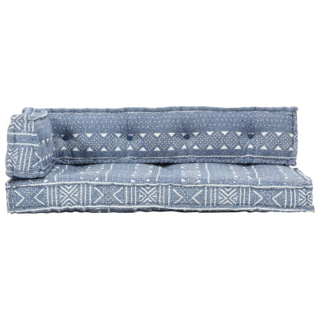 vidaXL Bankkussen pallet stof patchwork indigo afbeelding2 - 1