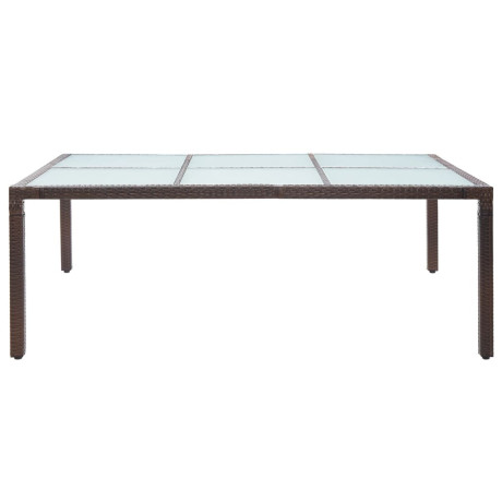 vidaXL Tuintafel 200x150x74 cm poly rattan bruin afbeelding2 - 1