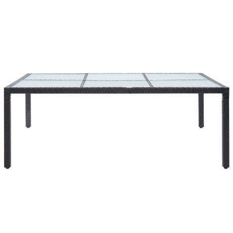 vidaXL Tuintafel 200x150x74 cm poly rattan zwart afbeelding2 - 1