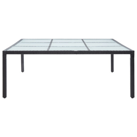 vidaXL Tuintafel 200x200x74 cm poly rattan zwart afbeelding2 - 1