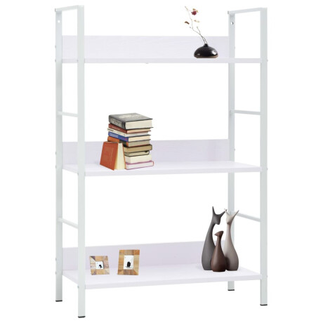 vidaXL Boekenkast met 3 schappen 60x27,6x90,5 cm bewerkt hout wit afbeelding2 - 1