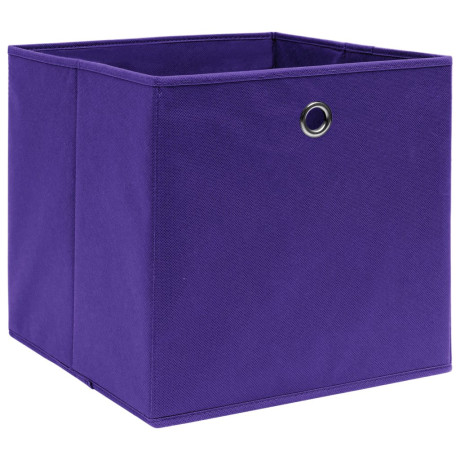 vidaXL Opbergboxen 4 st 32x32x32 cm stof paars afbeelding2 - 1