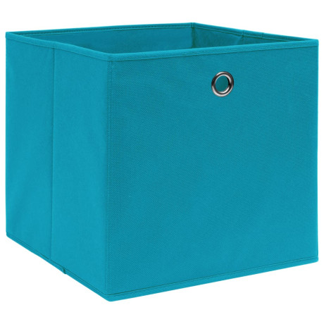 vidaXL Opbergboxen 4 st 32x32x32 cm stof babyblauw afbeelding2 - 1