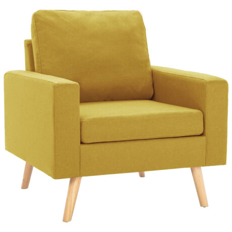 vidaXL Fauteuil stof geel afbeelding2 - 1