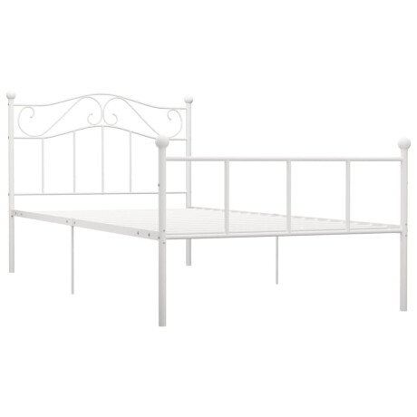 vidaXL Bedframe metaal wit 90x200 cm afbeelding2 - 1