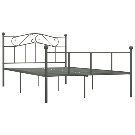 vidaXL Bedframe metaal grijs 120x200 cm afbeelding2 - 1