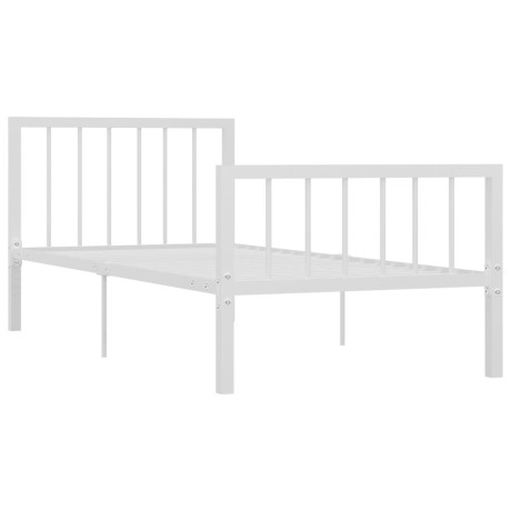 vidaXL Bedframe metaal wit 100x200 cm afbeelding2 - 1